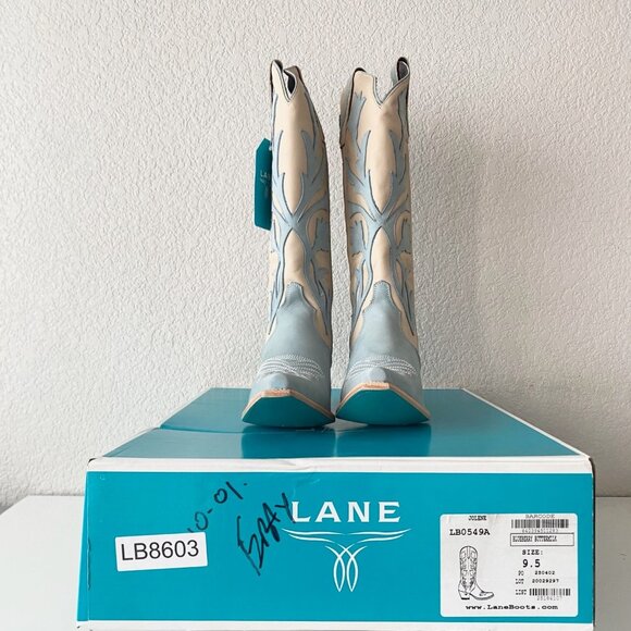 Lane JOLENE Womens Cowboy Boots 9.5 Blueberry Buttermilk Western Cowgirl Tall - Picture 10 of 11